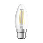 Osram Classic LED B22d Bougie Filament Claire 4W 470lm - 827 Blanc Très Chaud | Équivalent 40W
