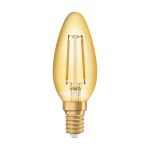 Ledvance Vintage 1906 LED E14 Bougie Dorée 1.5W 120lm - 824 Blanc Très Chaud | Équivalent 15W