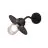 D'Lite Applique Murale Ember Noir | IP54 - Convient pour 1x E27