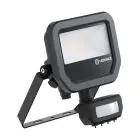 Ledvance Projecteur LED Aluminium Noir 8W 1100lm 100D - 830 Blanc Chaud | IP65 - Détecteur De Mouvement Et De Lumière - Symétrique