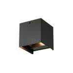 D'Lite LED Wandlamp Elingen Aluminium Zwart 4.9W 480lm - 830 Warm Wit | Bewegingssensor