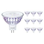 Voordeelpak 10x Philips Master Value LED Spot GU5.3 MR16 7.5W 621lm 36D - 927 Zeer Warm Wit | Beste Kleurweergave - Dimbaar - Vervangt 50W